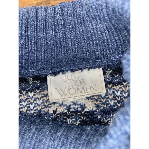 Vintage 90s Mock Neck Adele Sweater Cottagecore Grandmacore Knitwear Women’s XXL - Picture 3 of 6